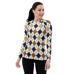 Eternal Diamonds All-Over Print Women's Rash Guard