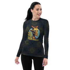 Vibrant Vulture DJ All-Over Print Women's Rash Guard