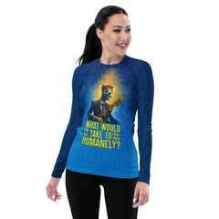 Playful Monkey Musician All-Over Print Women's Rash Guard