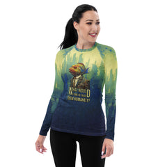 Hip Hop Hawk Breakdancer All-Over Print Women's Rash Guard