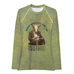 Graceful Giraffe print on Women's Rash Guard for outdoor adventures.