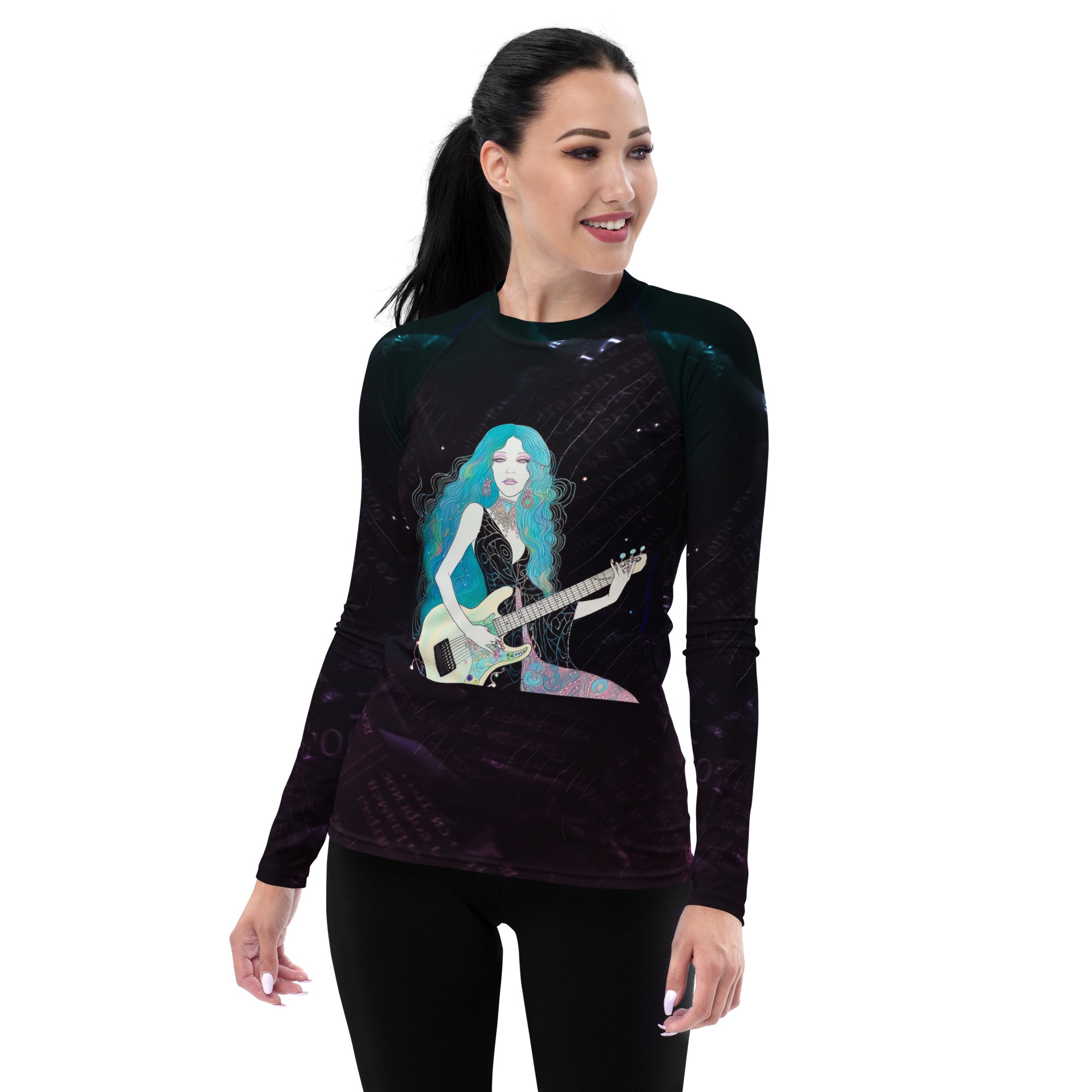 Women's stylish rash guard in street style design