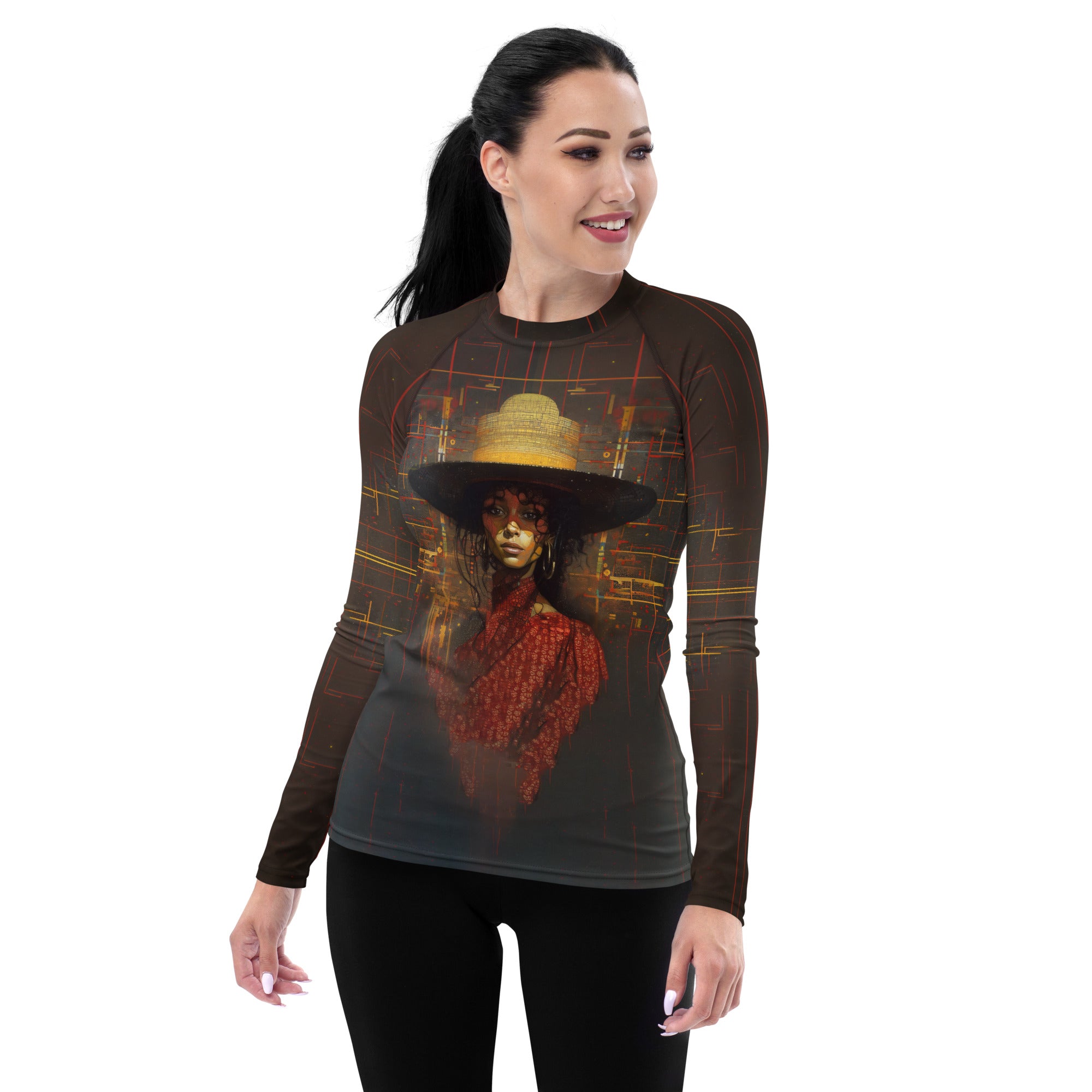 Ethereal Escape Women's Rash Guard - Front View