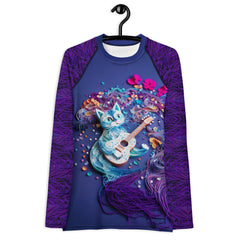 Women's rash guard with enchanted forest design.