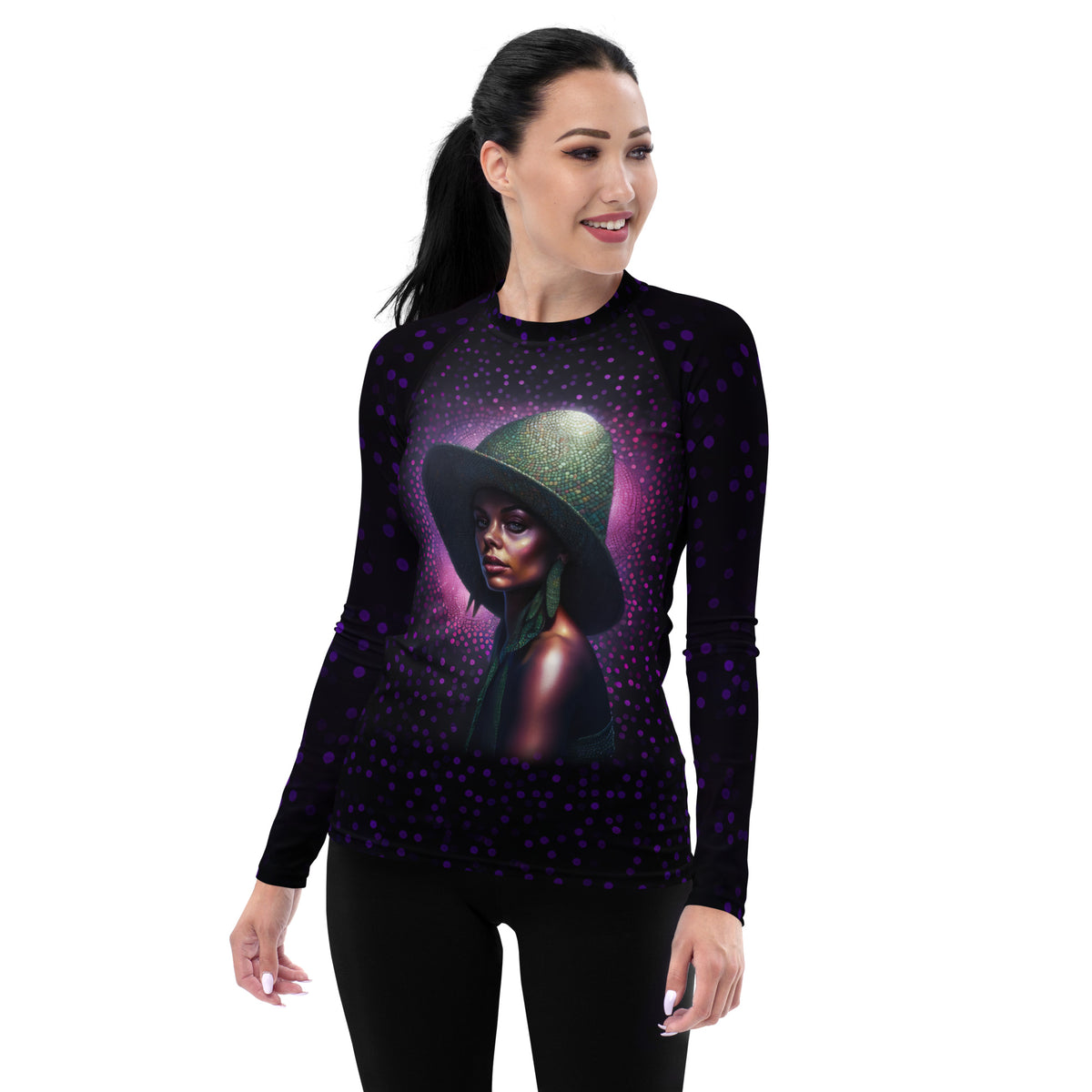 Women's stylish rash guard in contemporary design