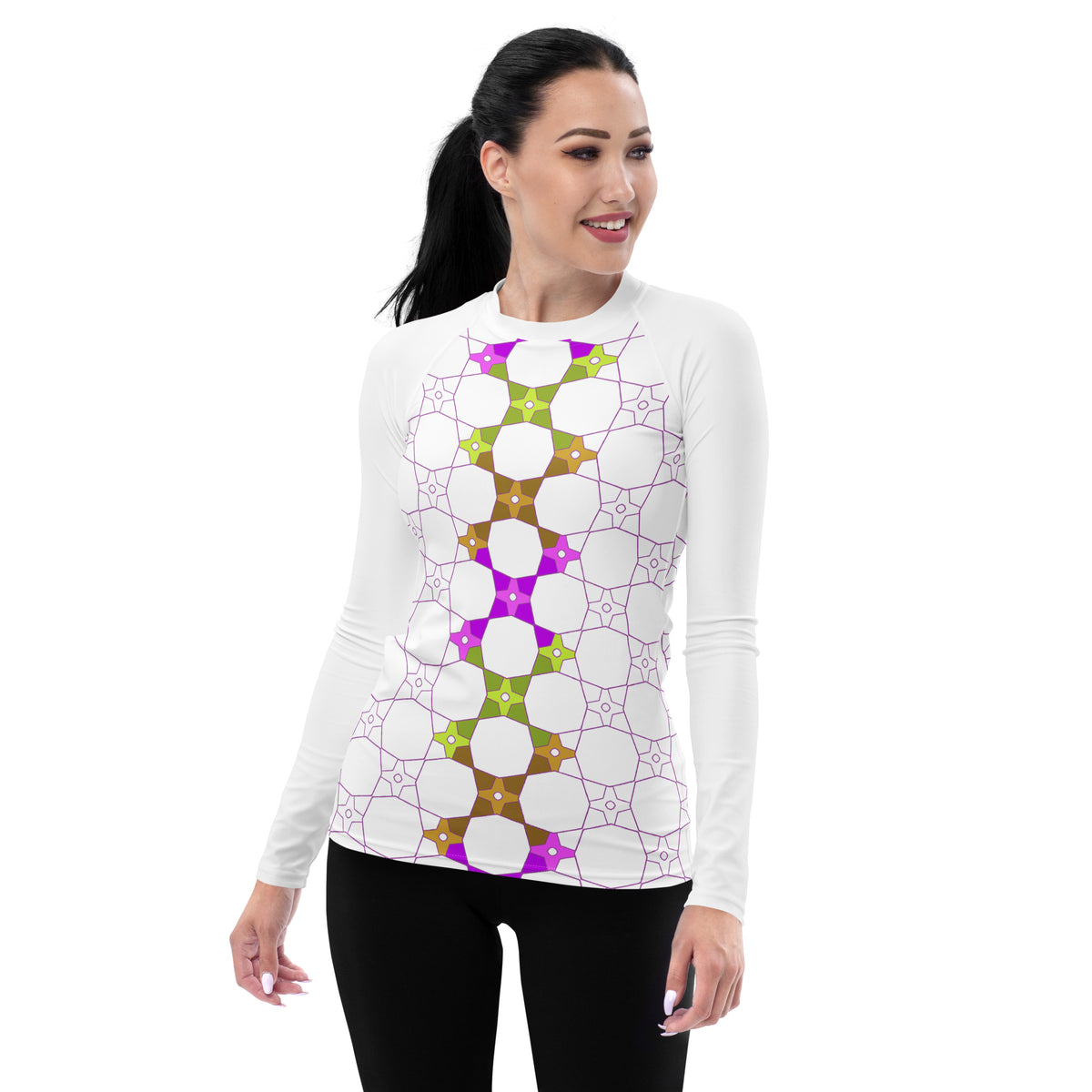 Tranquil Waters Women's Rash Guard Front View