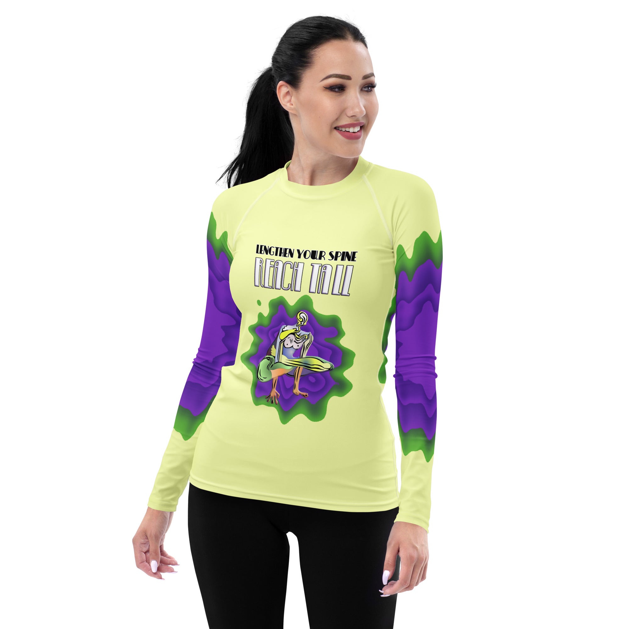 Breathe Balance Women's Rash Guard front view.