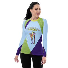 Sun Salutation Women's Rash Guard front view.