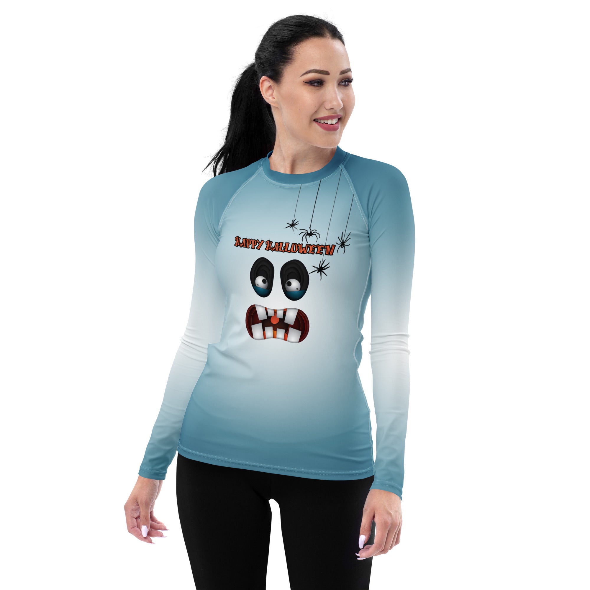 Ghostly Glow Women's Rash Guard front view