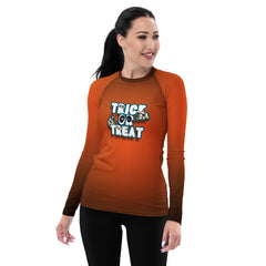 Creepy Candy Women's Rash Guard in vibrant colors.