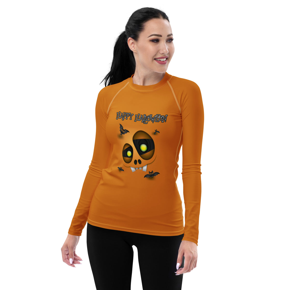 Skeleton Dance Women's Rash Guard front view
