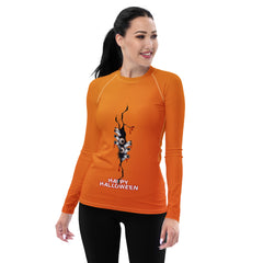 Eerie Eyes Women's Rash Guard Halloween design
