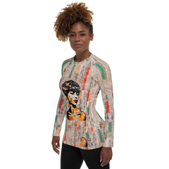 Musical Notes Symphony Women's All-Over Print Rash Guards - Beyond T-shirts