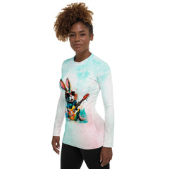 Guitarist's Gleeful Grooves  Women's Rash Guard