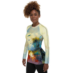 Wildflower Meadow Landscape Women's Rash Guard