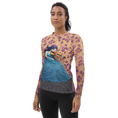 Protective Kirigami Coral Reef Rash Guard for Women.