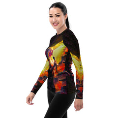 NS-970 women's rash guard in action - perfect for water sports and swimming