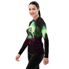 Back view of NS-982 Women's Rash Guard highlighting fit and design