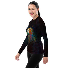 NS-984 Women's Rash Guard lifestyle shot at the beach