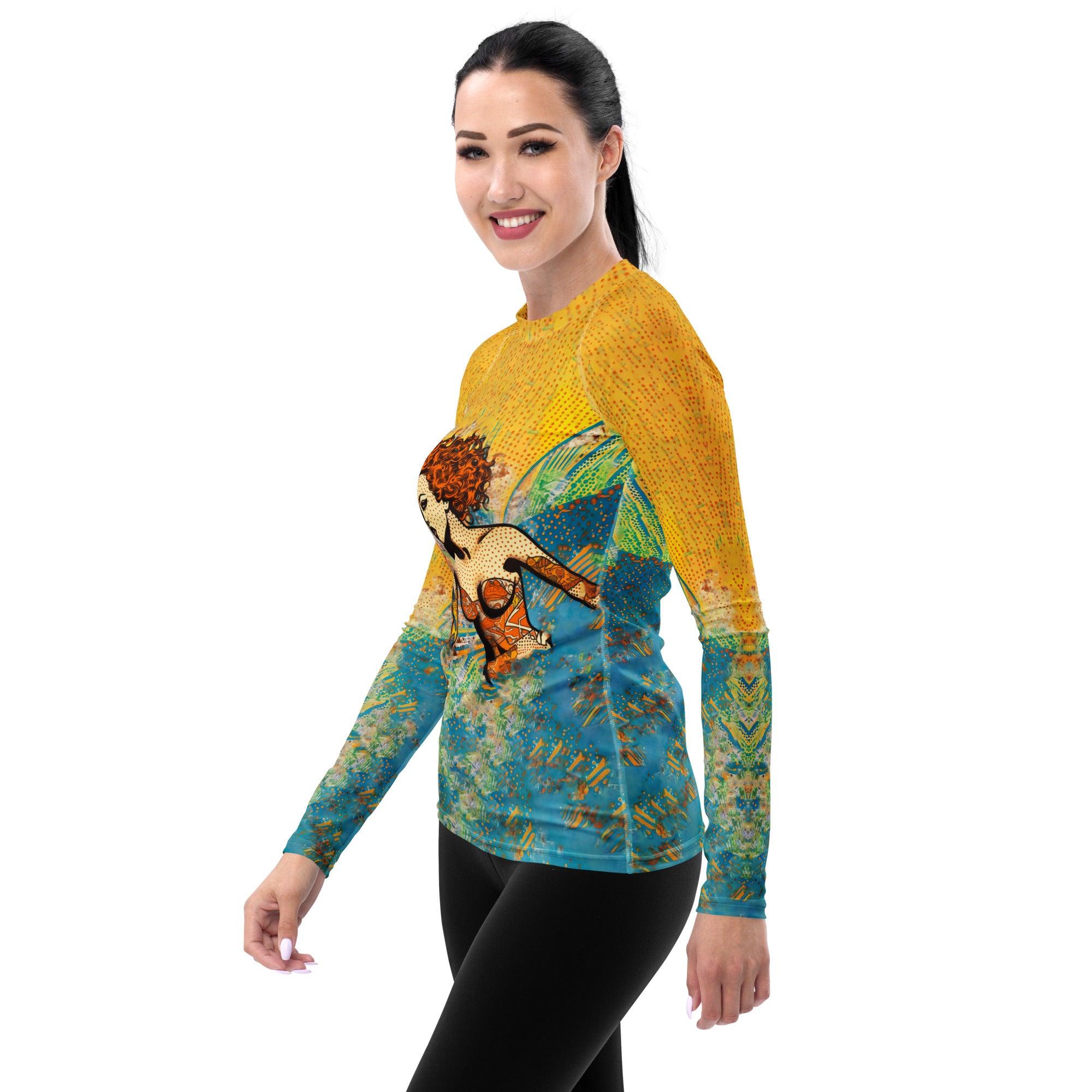 Stylish Surfing 5-24 Women's Rash Guard with superior sun protection