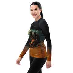 Witching Waves Women's Rash Guard Ride The Magic Of Halloween - Beyond T-shirts