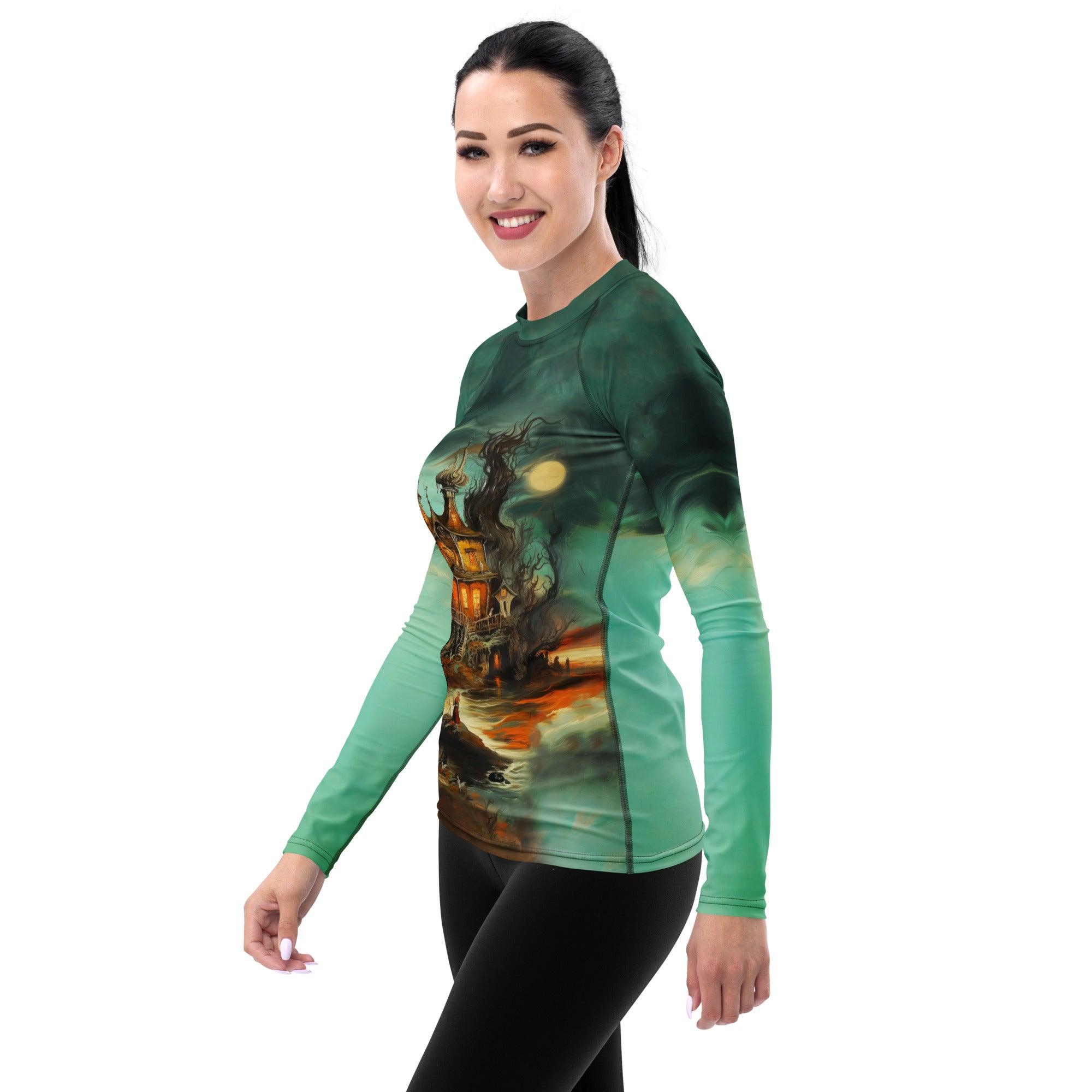 Halloween Horizons All-Over Print Women's Rash Guard - Embrace The Spirit Of The Season - Beyond T-shirts