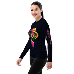 Romantic Lace All-Over Print Women's Rash Guard - Beyond T-shirts