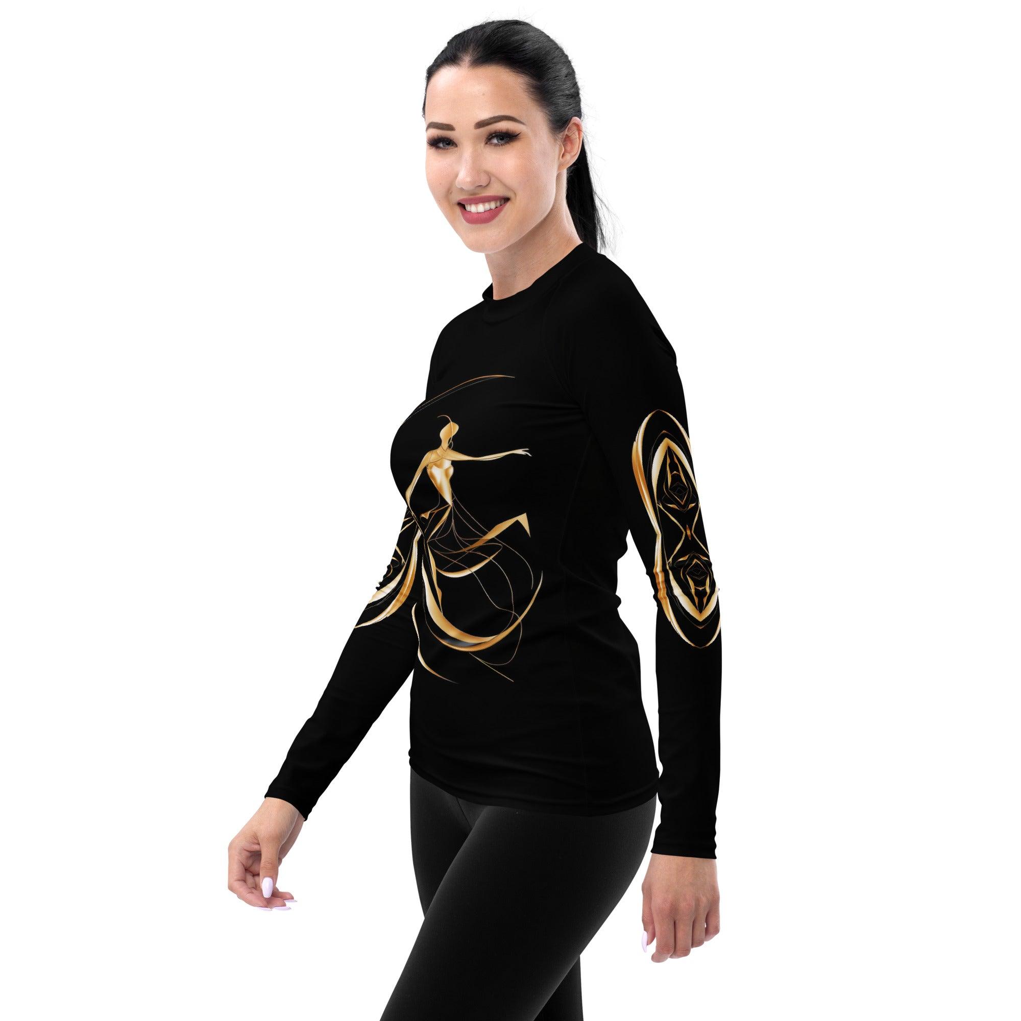 Edgy Animal Print All-Over Print Women's Rash Guard - Beyond T-shirts