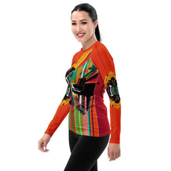 Stylish Serenade Women's All-Over Print Rash Guard - Beyond T-shirts