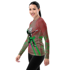 Chic Serenade Women's All-Over Print Rash Guard - Beyond T-shirts