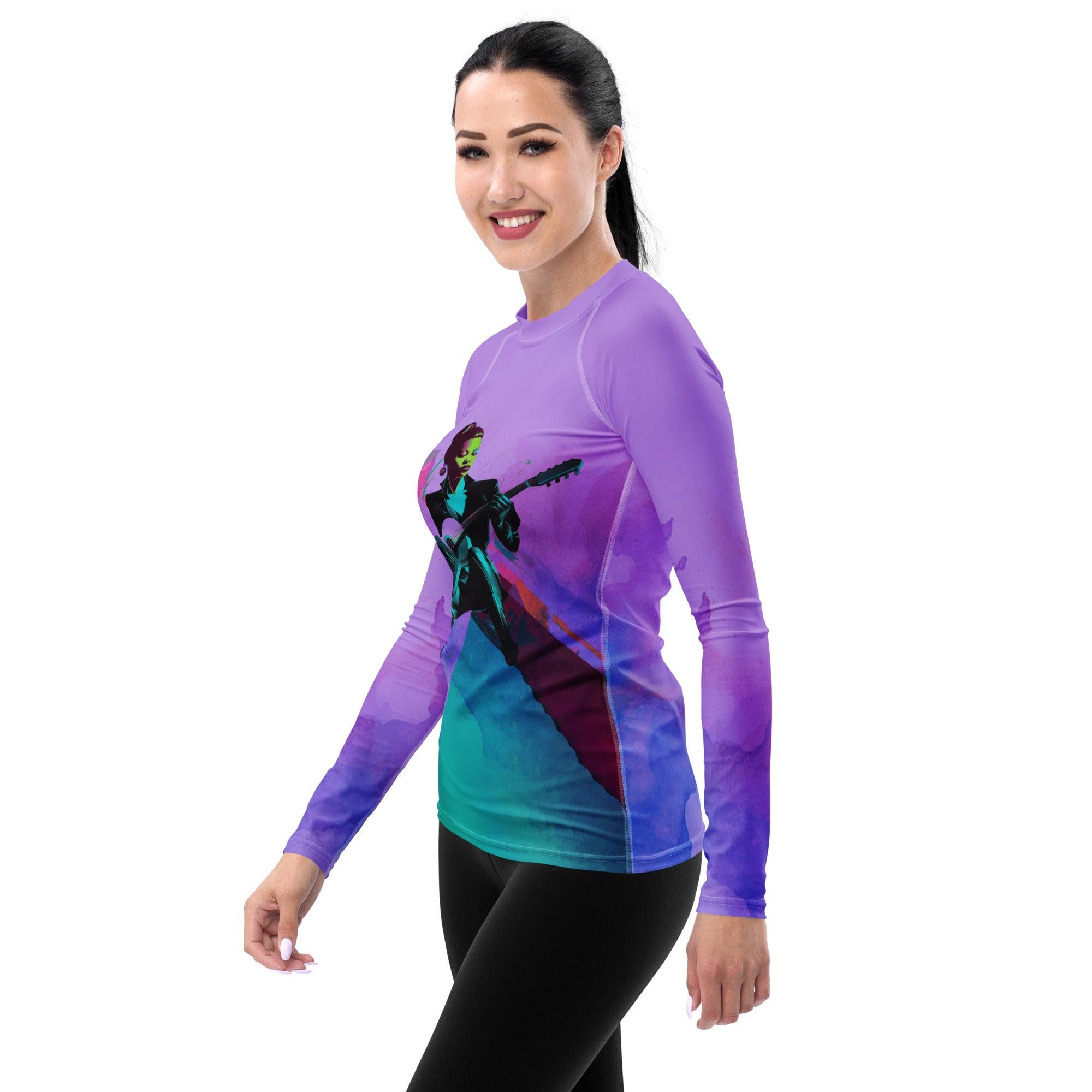 Melodic Fusion Women's Fashion Jam Rash Guard - Beyond T-shirts