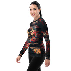 Kickboxing Energy Women's Rash Guard Athletic Style - Beyond T-shirts