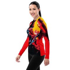 Music Lover's All-Over Print Women's Rash Guard - Groove in Style - Beyond T-shirts