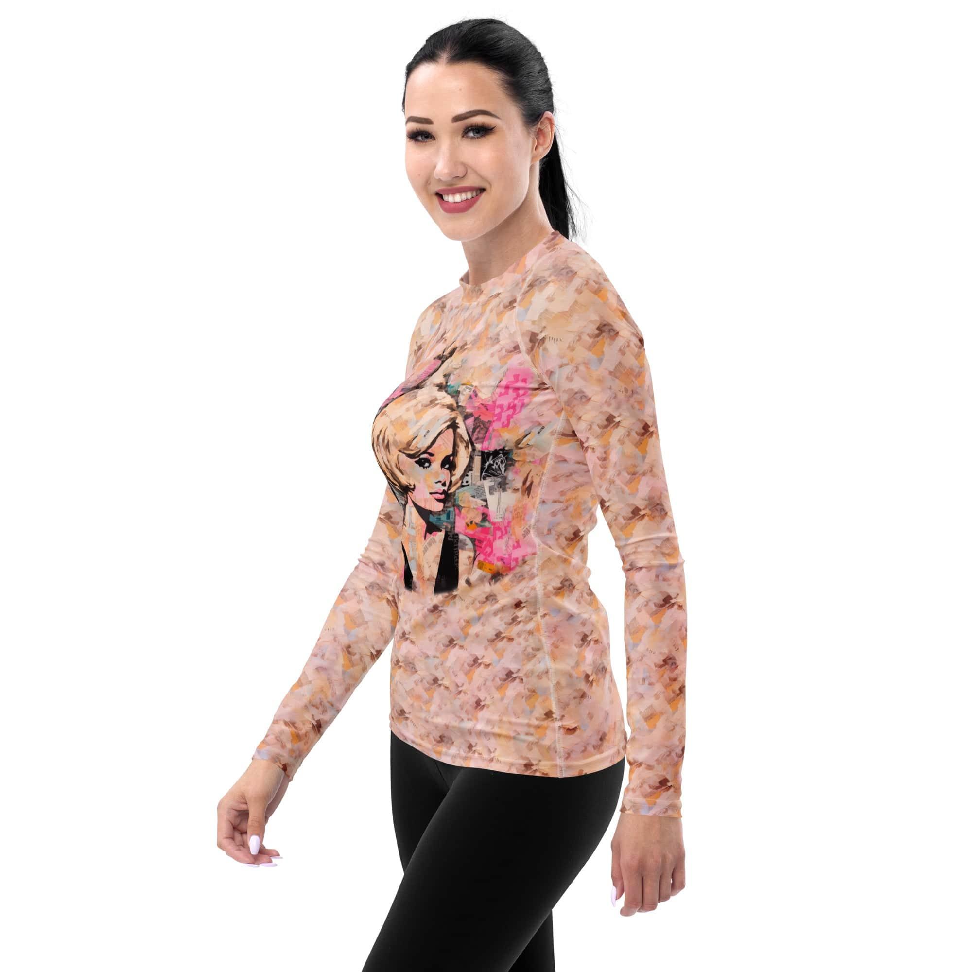 Melodies Unleashed Women's All-Over Print Rash Guard - Beyond T-shirts