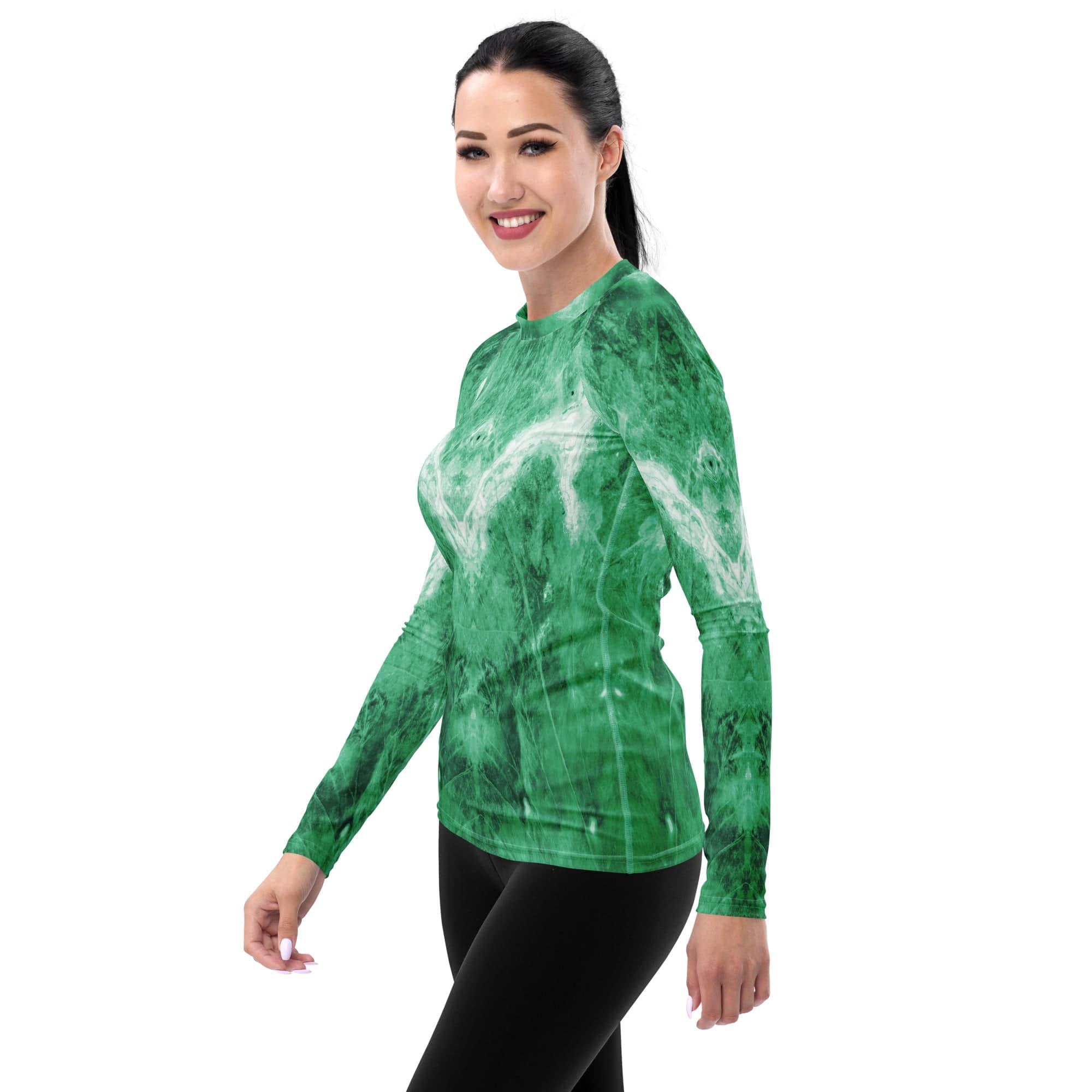 Earthly Harmony Women's All-Over Print Rash Guard - Beyond T-shirts