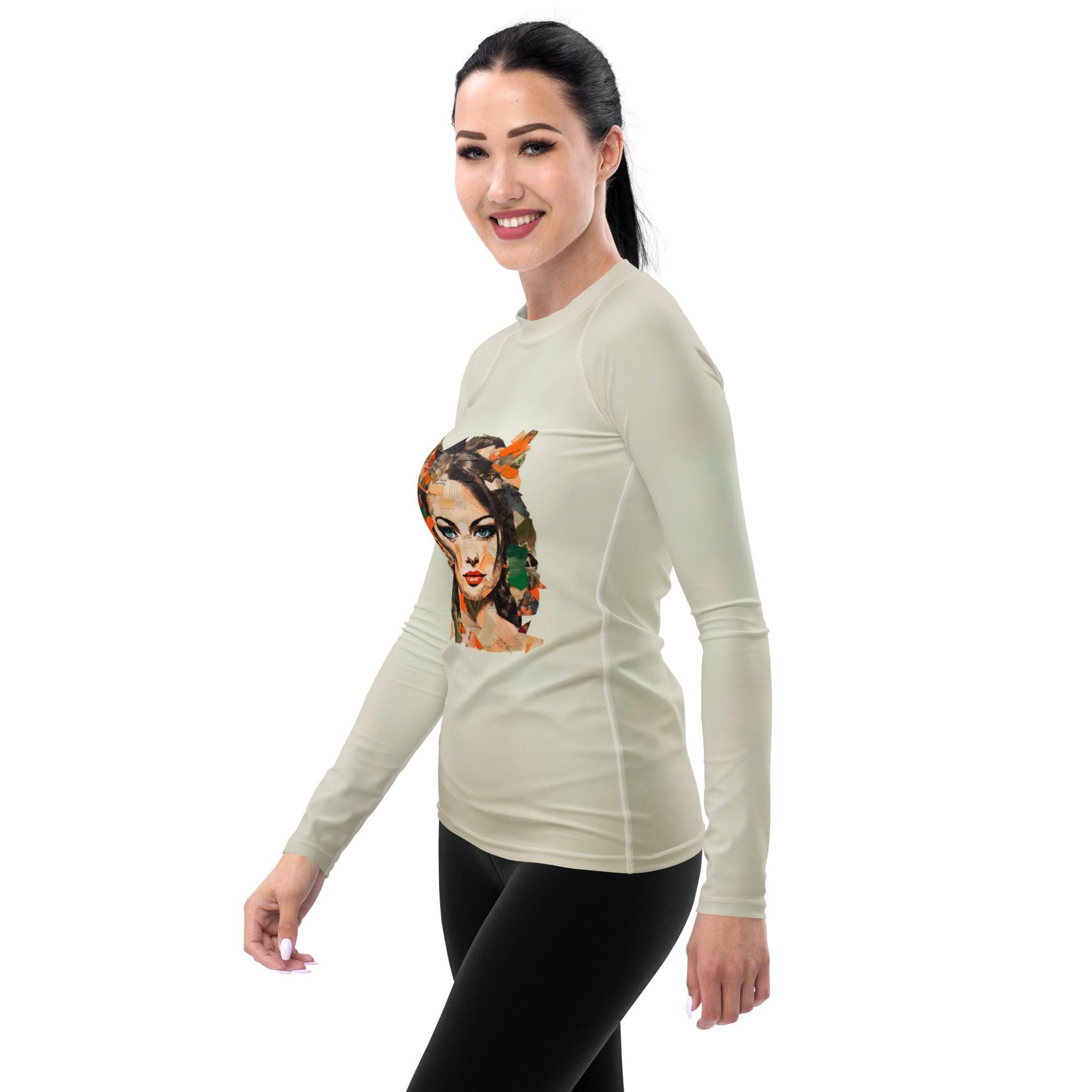 Melodic Tide Women's All-Over Print Rash Guard - Beyond T-shirts