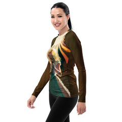 Melodic Harmony Women's All-Over Print Rash Guard - Beyond T-shirts