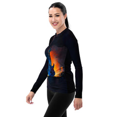 Musical Harmony Women's All-Over Print Rash Guard - Dive into Style - Beyond T-shirts