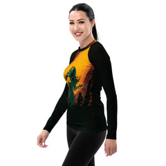 Rock the Waves in our Women's Music Lover Rash Guard - Beyond T-shirts