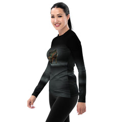 Quantum Chroma Futuristic Shoes Women's Rash Guard - Beyond T-shirts