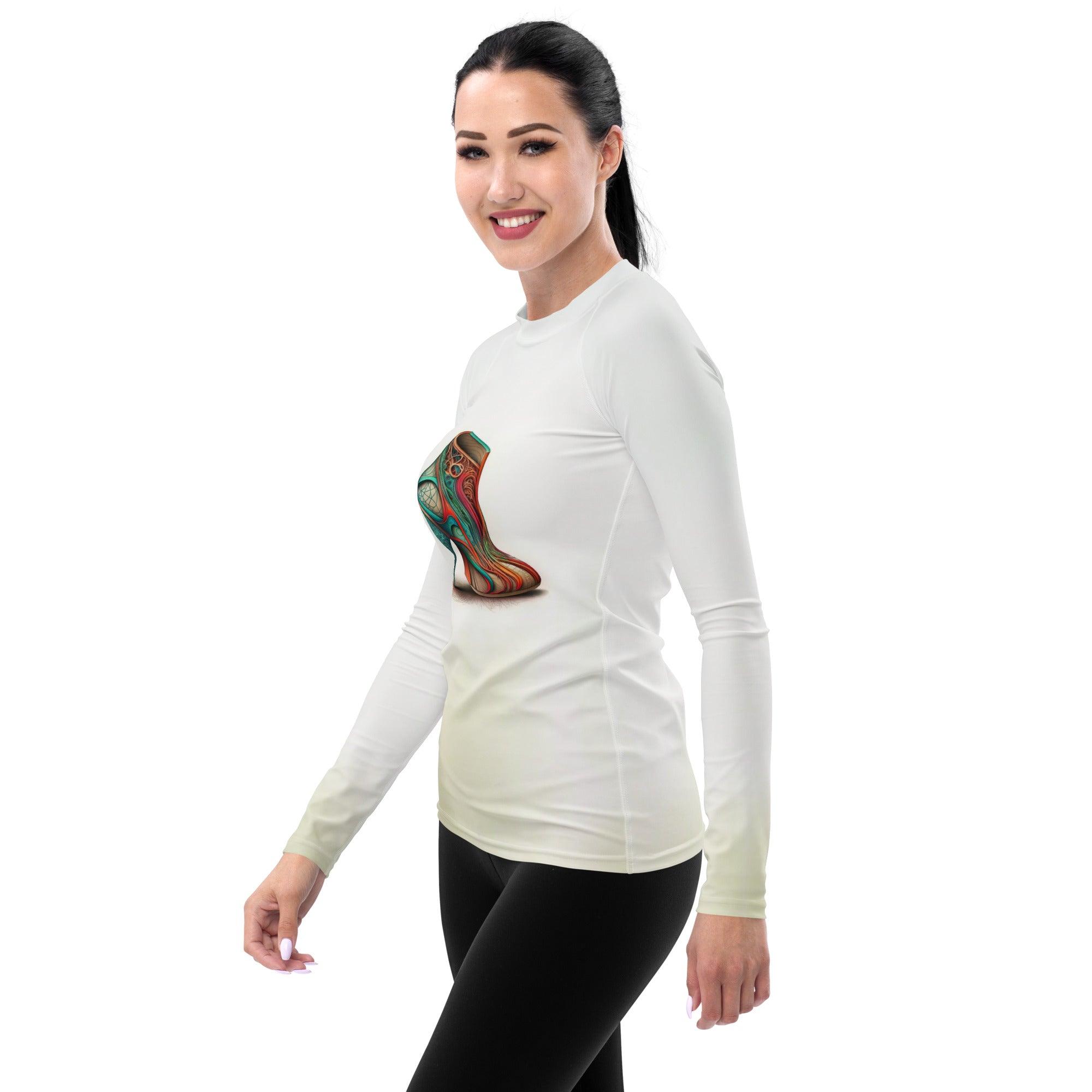 Prism Path Futuristic Shoes Women's Rash Guard - Beyond T-shirts