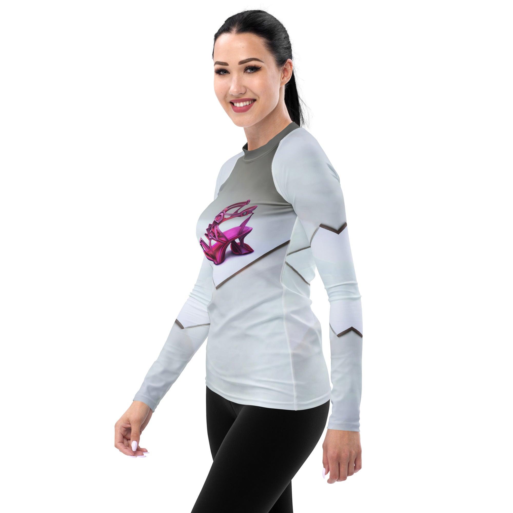 HoloStride Futuristic Shoes Women's Rash Guard - Beyond T-shirts