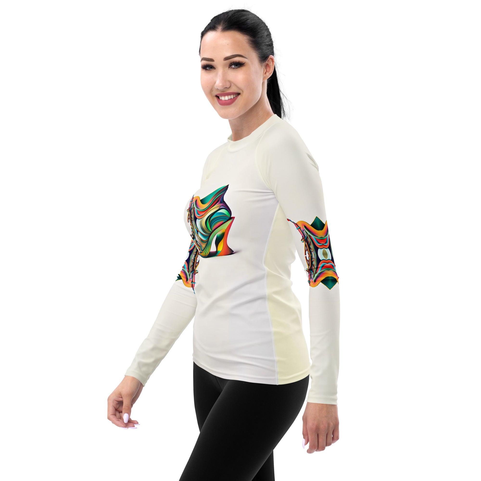 Celestial Flux Futuristic Shoes Women's Rash Guard - Beyond T-shirts