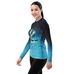 Radiant Odyssey Futuristic Shoes Women's Rash Guard - Beyond T-shirts