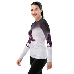 Quantum Radiance Futuristic Shoes Women's Rash Guard - Beyond T-shirts