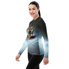 Cosmic Catalyst Futuristic Shoes Women's Rash Guard - Beyond T-shirts