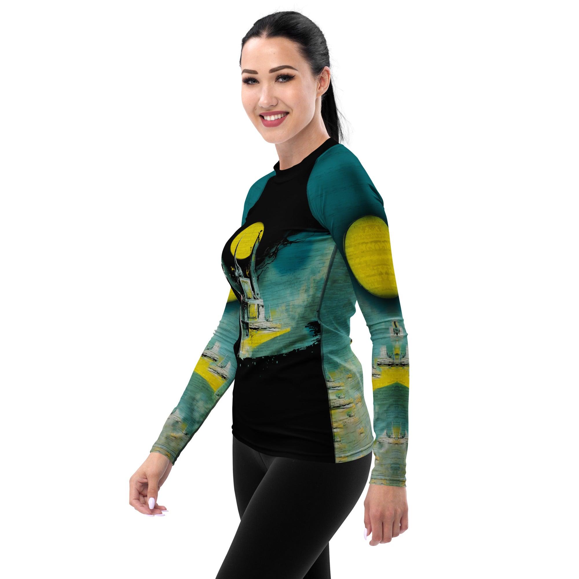 Ghoulishly Glam Halloween Women's Rash Guard - Beyond T-shirts