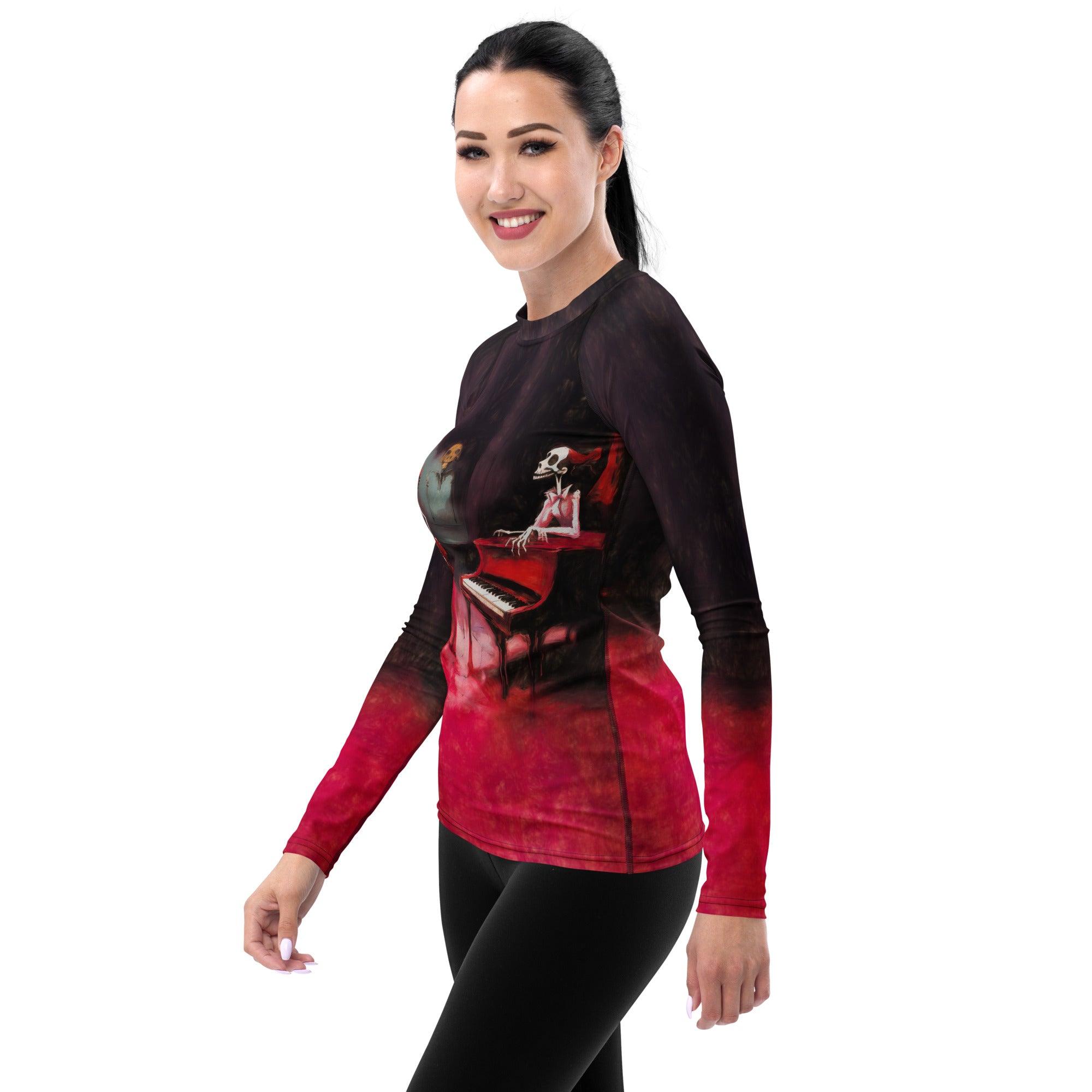 Spooky Ghostly Halloween Women's Rash Guard - Beyond T-shirts