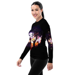 Haunted Castle Halloween Women's Rash Guard - Beyond T-shirts