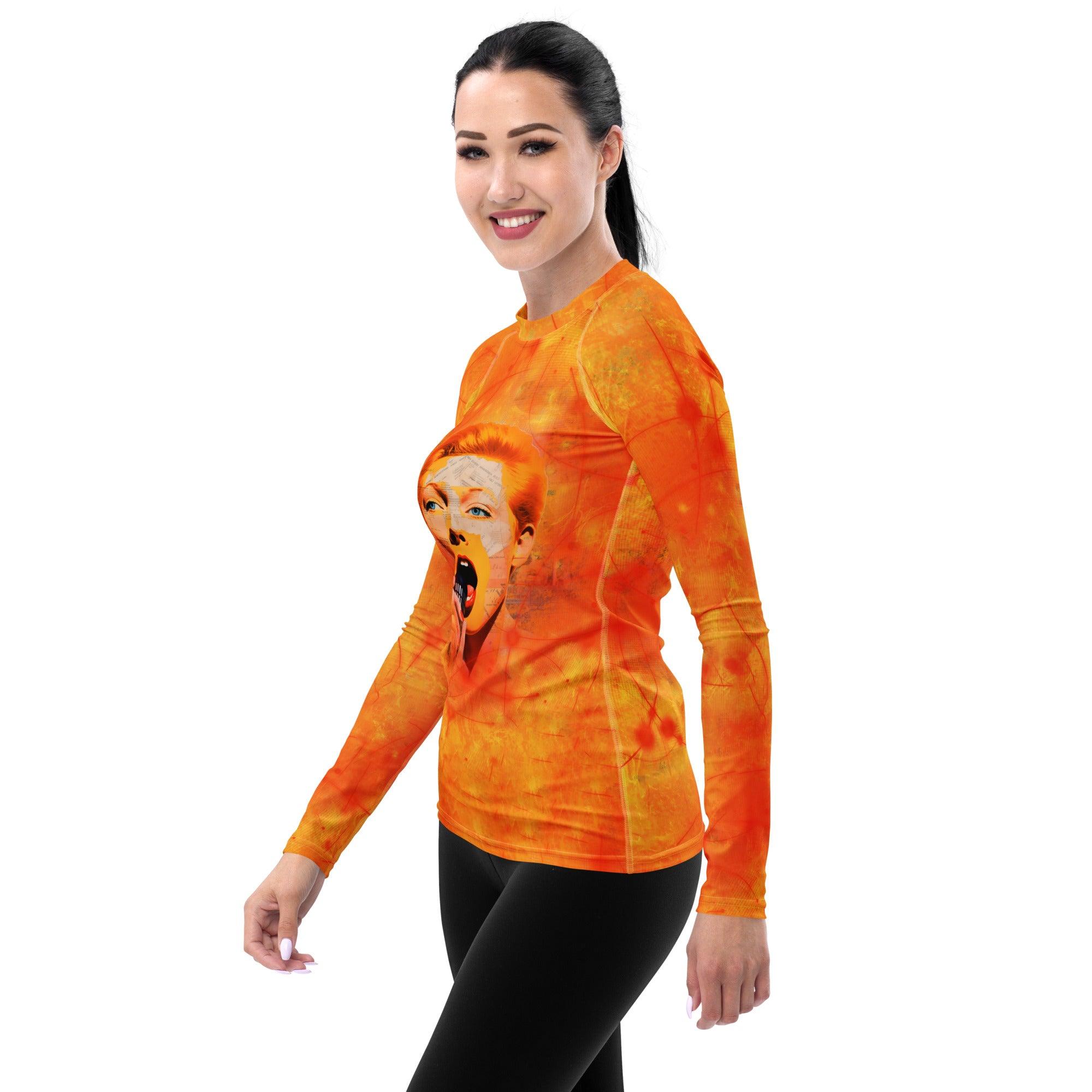 Electric Tide Women's All-Over Print Rash Guard - Beyond T-shirts